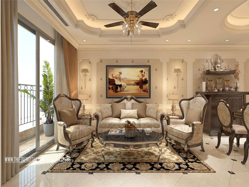  Thiết kế nội thất chung cư tân cổ điển VinHomes Nguyễn Chí Thanh - chị Nguyệt