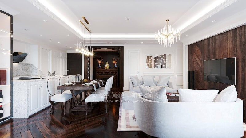 Mẫu tủ bếp gỗ tự nhiên không bao giờ lỗi mốt hiện nay